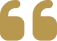 Decorative golden quotation marks symbol on a white background.